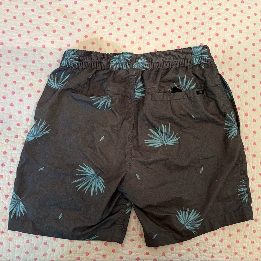 Globe grey men’s swim trunks agave plant size 30 inches small extra small